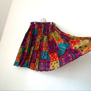 Funky Hippie Flowy Vintage Skirt